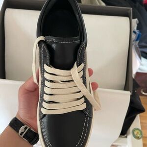 Black Leather Sneakers